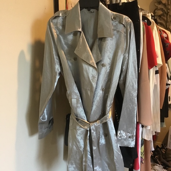 Isda & Co Jackets & Blazers - Isda & Co Silver Trench